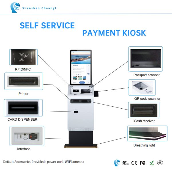 OEM ODM Customized Self Payment Kiosk Automatic Self Service Checkout Self Service Currency Exchange Cash Payment Kiosk Machine