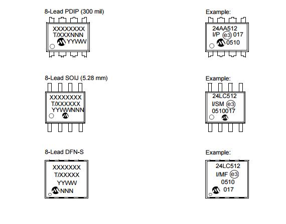 New & Original 512K I2C™ CMOS Serial EEPROM 24LC512-I/SM