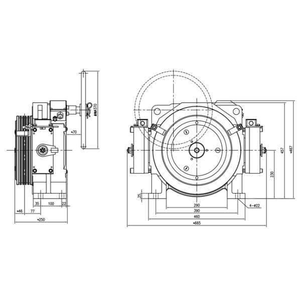 DC110V Machine Room Less Traction Elevator For Passenger Lift 380V