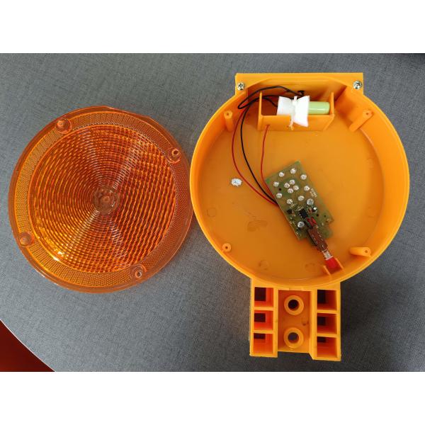 Traffic Orange Blinking Led Warning Barricade Light Construction Site Battery Lamps