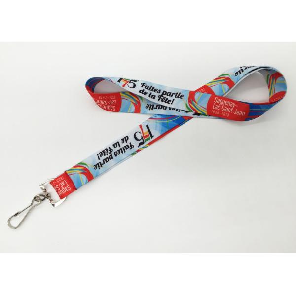 Polyester Flat Dye Sublimation Lanyards With Customized Logo Size