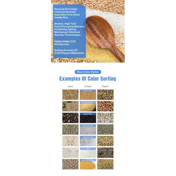 Agriculture Rice Processing Machine For Color Sorting