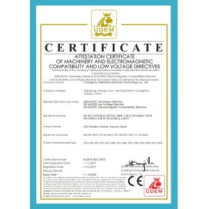Changzhou Welldone Machinery Technology Co.,Ltd Certifications