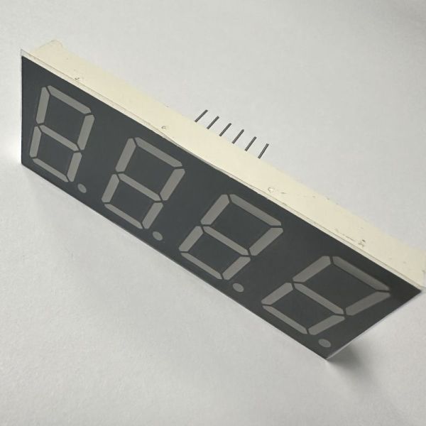 Super Bright Red 20mm (0.8-Inch) 4-Digit 7-Segment Common Anode LED Display for Instrument Panels