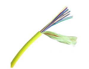 China Yellow Color Indoor  LSZH Or PE Outer Sheath Flame Retardant Distribution Fiber Optic Cable on sale