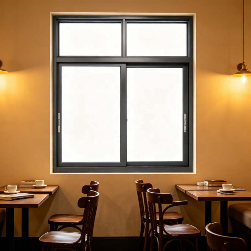 Double High Security Modern Kitchen Bathroom Glazed Sliding Windows Custom Exterior Thermal Break Aluminum Alloy Hotel