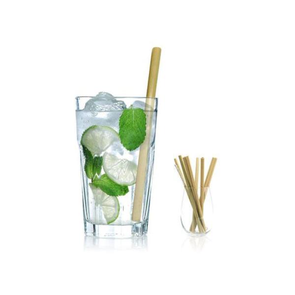 Eco Friendly Customized Logo Reusable Natural Organic Bamboo Fiber Drinking Straw