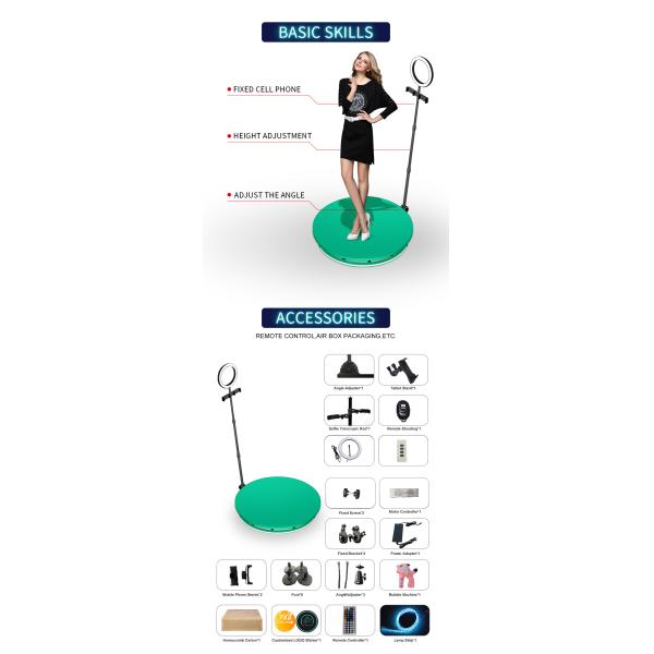 Automatic Video 360 Degree Photobooth With Metal Enclosure