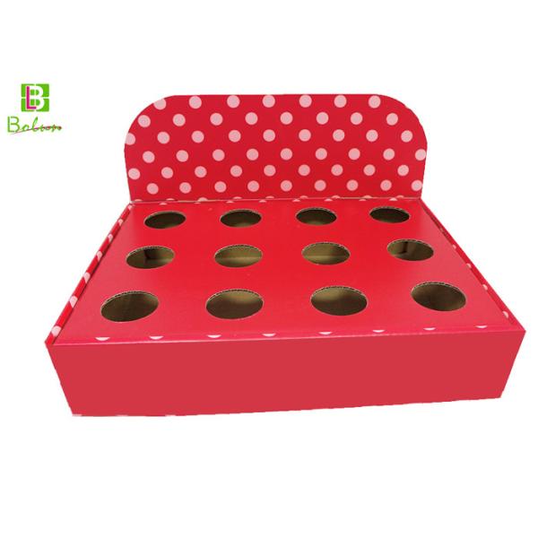 Recycle Cardboard Display Holder 12 pack Cup / Bottle WIth Header