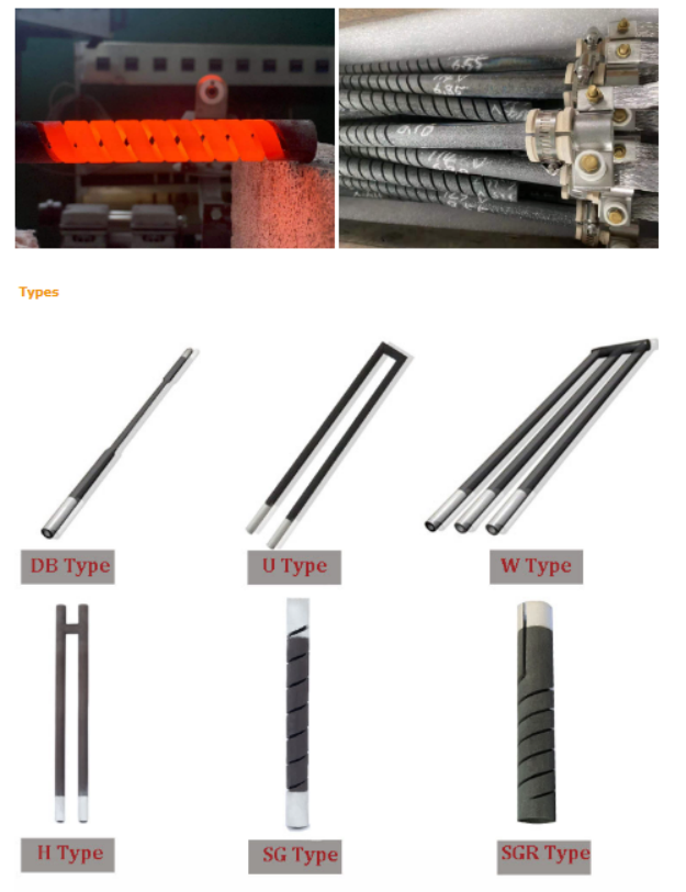 Custom Silicon Carbide Heating Elements with High-Temperature Performance and Recrystallized Structure for Electric Furnaces