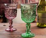 Height 16.5cm Crystal Solid Coloured Wine Glasses / Purple Champagne Glass Cups