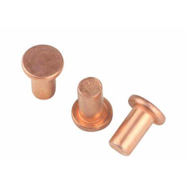 7/8 9/16 7/16 Copper Brass Flat head solid rivet 7/8 1 3/16 Copper surface treatment