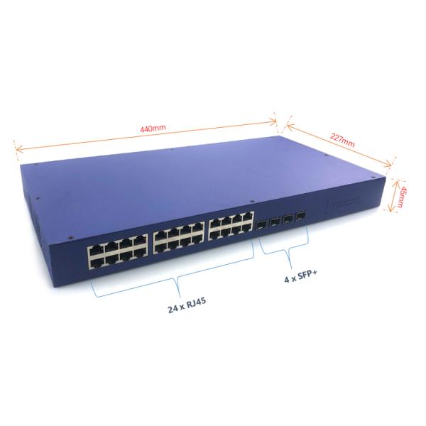 96W 206Gbps Management Ethernet Switch SFP+ L3 MSG9448 CLI