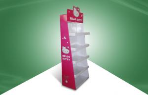 Quality Assemble Strong Cardboard Floor Displays For Hellokitty Backbag Mobile Case for sale