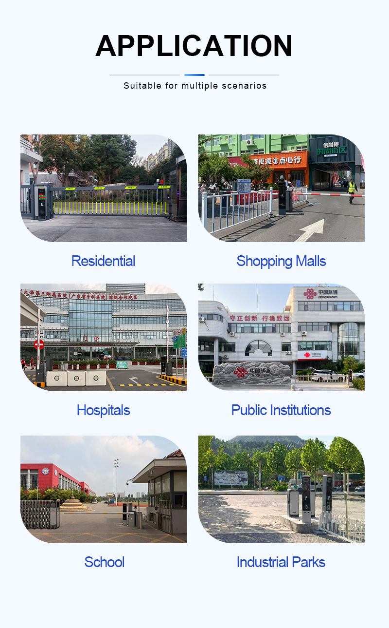Automatic Boom Barrier Gate with 8 Million Operating Cycles DC24V Low Voltage Drive and IP54 Weatherproof Housing for Parking Access Control