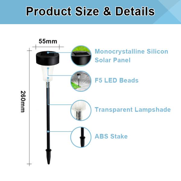 Waterproof Motion Sensor Solar Garden Lights with and Working Temperature C -20 50