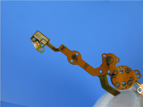 Dual Layer Flexible Printed Circuit PCB (FPC) Built on Polyimide With Stiffener for PLC Automation