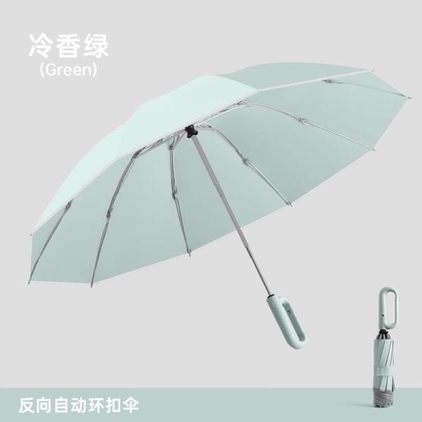 Printing Techniques for Graphics Three Fold Loop Buckle Automatic Reverse Umbrella