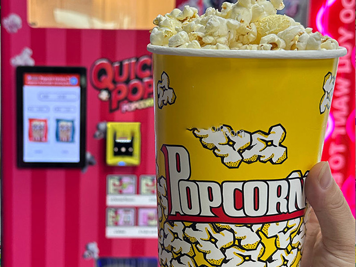 Full Automatic Commercial Popcorn Vending Machine Credit Card QR Code Payment Pop Corn Vending Machine for Mall