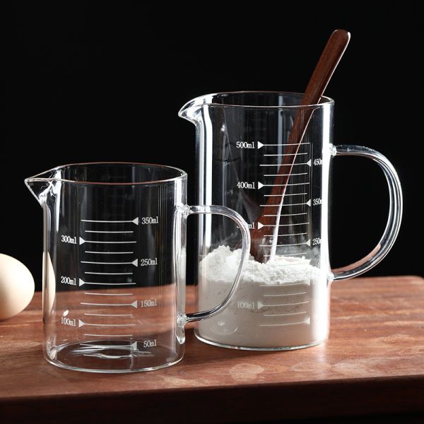 Multi Purpose Single Wall Glass Mug Heat Resistant High Borosilicate Measuring Cup