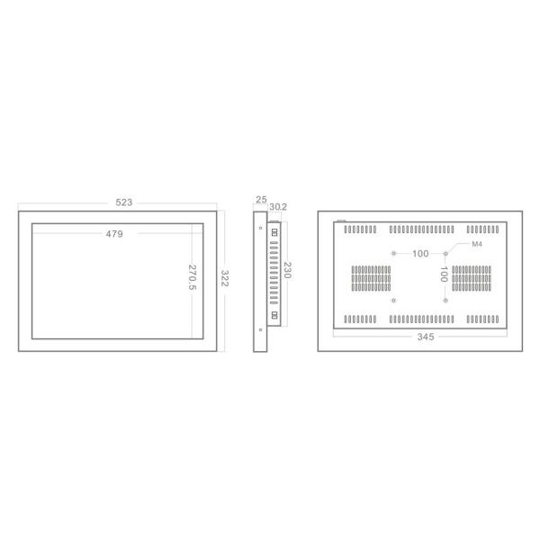 1080P Oem Touch All In One PC / Fanless Industrial Computer For Self Service Kiosk