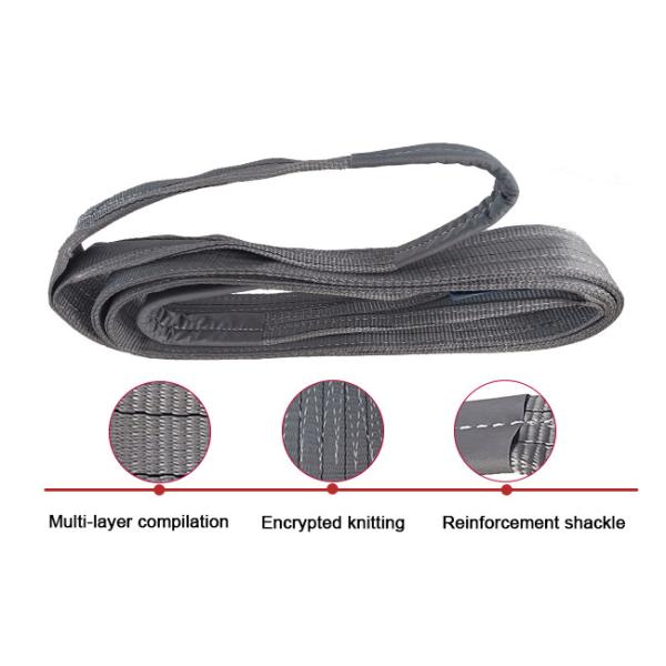 Durable Polyester Flat Webbing Sling Eye And Eye Webbing Sling Belt