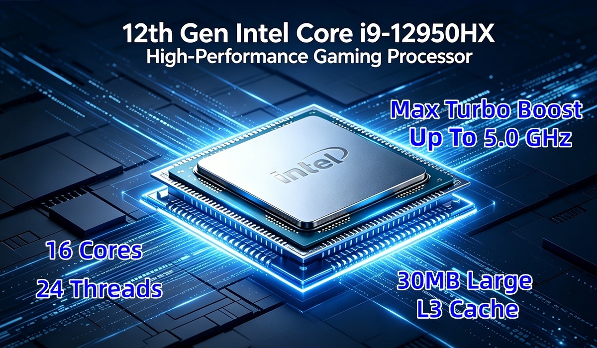 Intel Core I9 12950HX Processor Gaming Pc With RTX3060 Discrete GPU