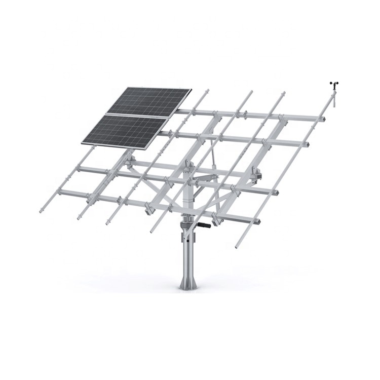 6 Panels 3kw Astro Controller With APP Wind Withstand Dual Axis Solar tracker Kit Automatic Completed Solar Tracking Systems