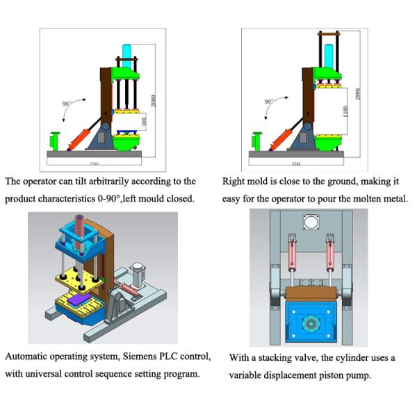 High Dimensional Accuracy Gravity Casting Machine For Automotive Engine Intake Manifolds