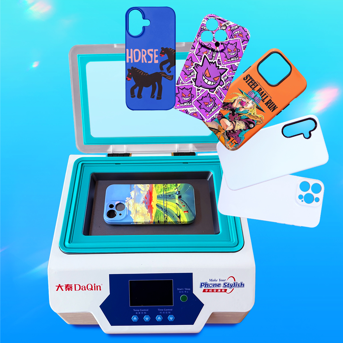 360° Vacuum Full Wrap 3D Sublimation Machine, 110-240V Optional, Scratch Resistant Printing