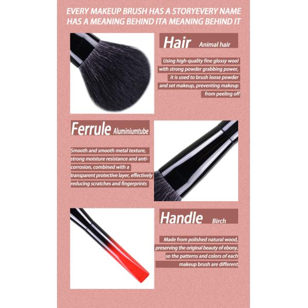291A16214 Private Label Gradual Change Makeup Brush Set