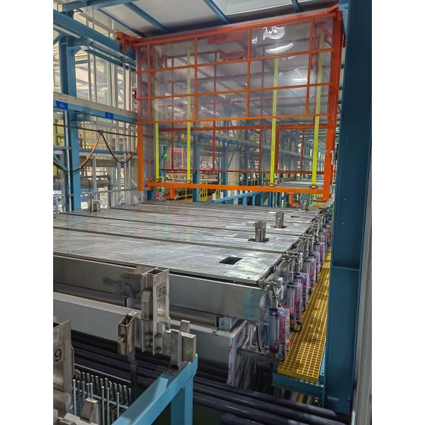 Continuous E Coating Line with large capacity anodizing tanks and multi stage pre treatment processes