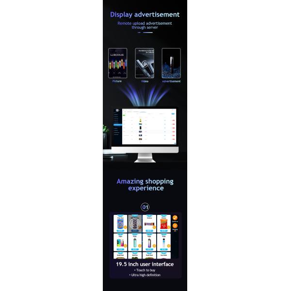 Desktop Electronic Mini Vending Machine With Age Checker Nayax Carder