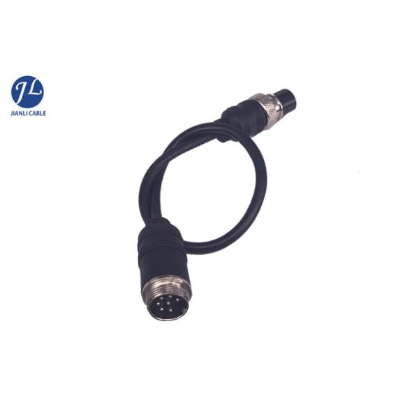 GX16 7 Pin Aviation Cable For Bus Security Camera System Single Shielding