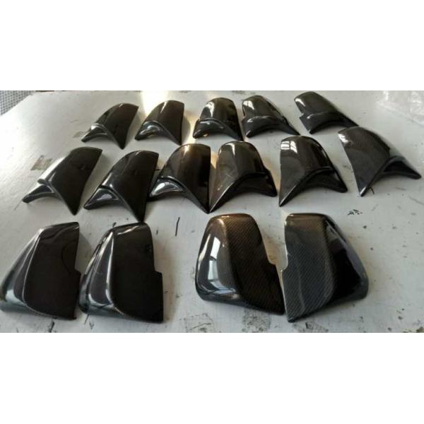 Skinned Carbon Fibre Wing Mirror Covers Customized Thickness Nice Surface Treatment
