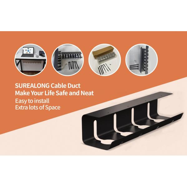Maximize Productivity Single Tier Bolt Inserting Cable Duct for Under Table Cables