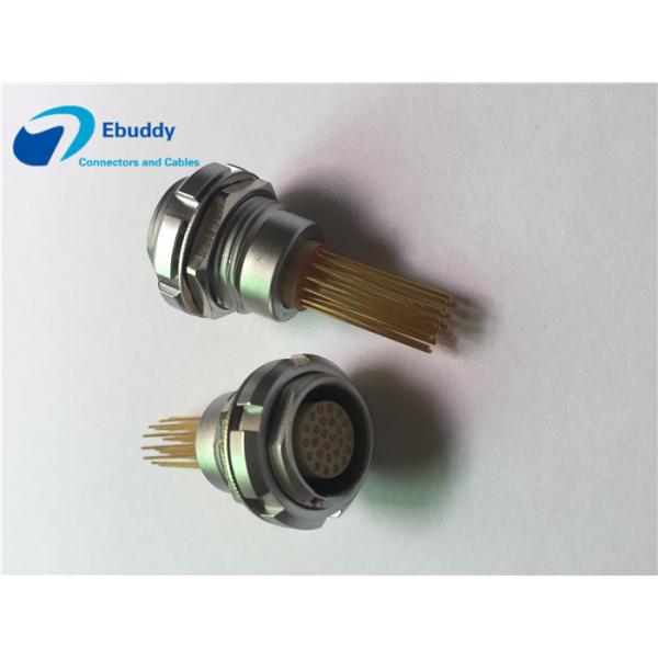 26 Pin Female Socket Pcb Board Connectors ECG 2B With 2 Nuts Fixed Receptacle