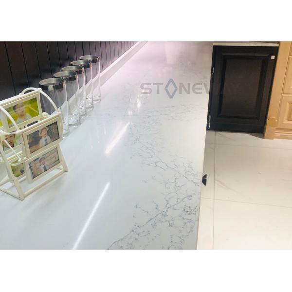 Durable Engineered Quartz Stone Black Quartz Kitchen Countertops UV Cutting
