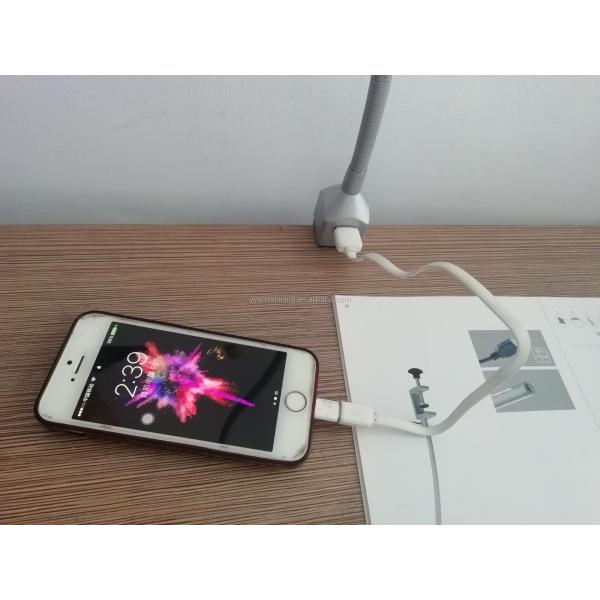 30000 Hours Working Time LED Neck Bedside Dimmable Wall Reading Lamp with USB Charging Function