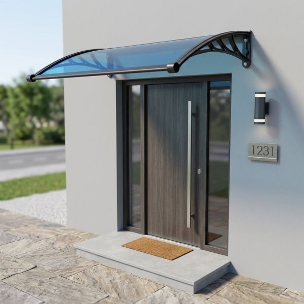 Wall mounted Polycarbonate Door Canopy Offering Weather Resistance Range From Minus 40 Celsius to 120 Celsius Suitable for Door