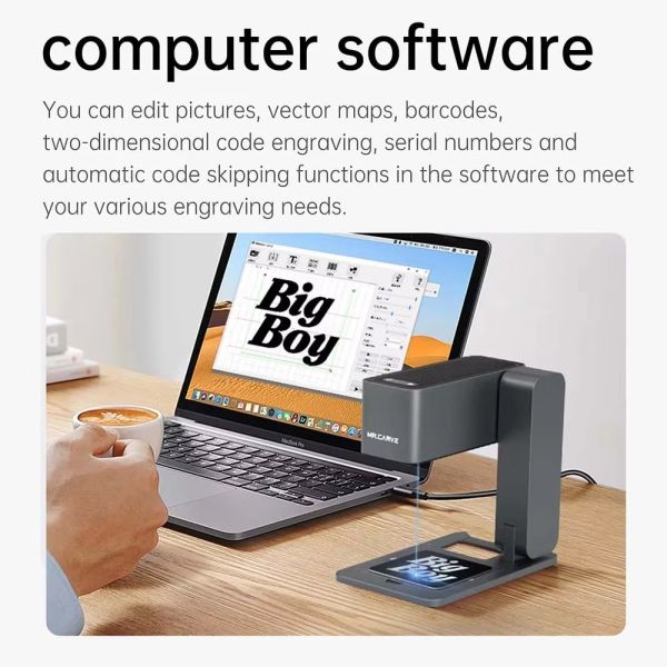 Laser engraving machine - Compact and portable automatic focusing DIY engraving machine - Home use - Street vending - Laser cutting machine