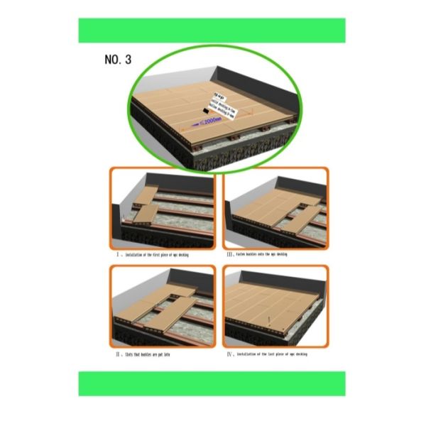 Anti Slip Composite WPC Decking Lightweight 140*23mm Fireproof