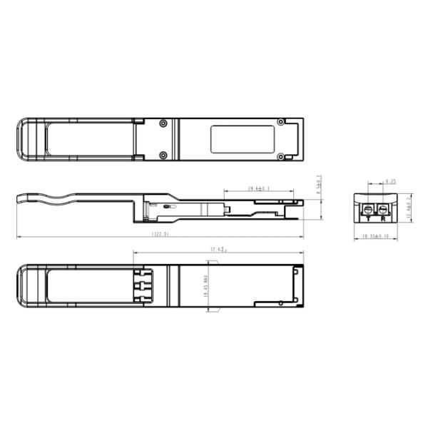 1310nm LC Optical Transceiver Module SMF 100G QSFP28