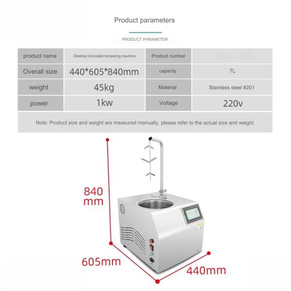 Chocolate Power 1KW Precise Temperature Control Automatic Chocolate Tempering Machine