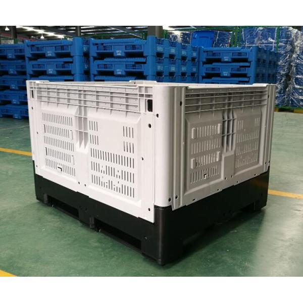 Collapsible HDPE Folding Fruit Warehouse Stackable Plastic Pallet Box 1200*1000*810mm
