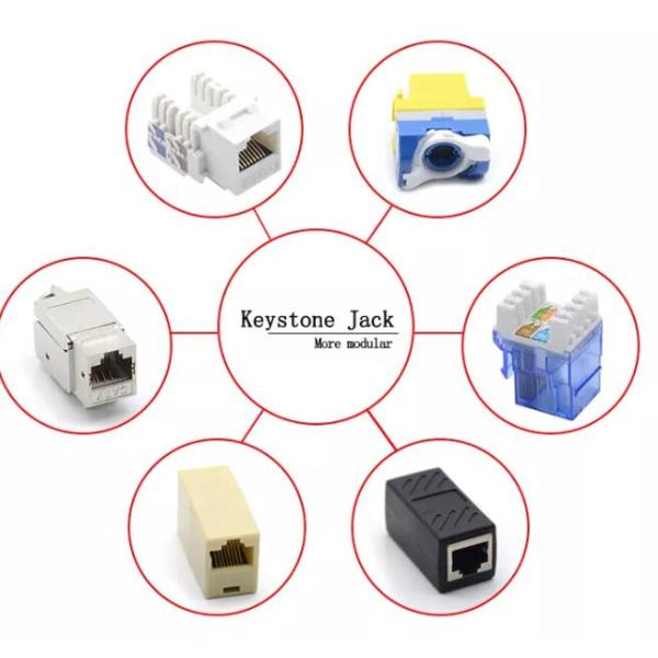 Dual IDC Cat5e Keystone Jack Female Connector