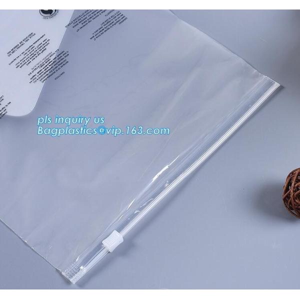 Plastic slide zip lock bag plastic slider zipper bags, Customized Printed Small Plastic Pvc Vinyl Bag Bikini slider zip