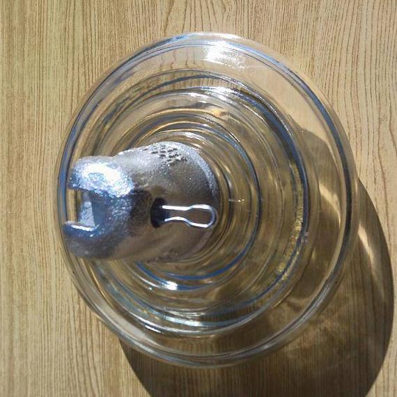 Post type glass electrical insulator