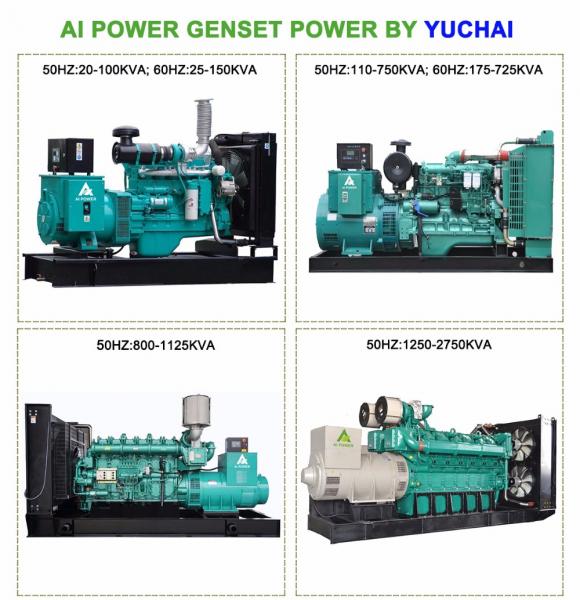 160A 200 Kva Small Portable Diesel Generator Set For Home Yuchai 30 Kw
