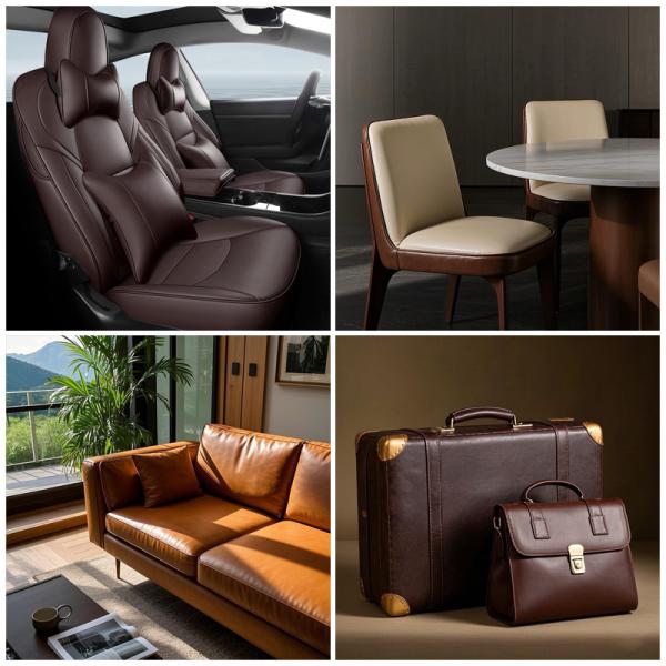 Durable PVC Leather black plain pattern with knitting backing for Long-lasting Products